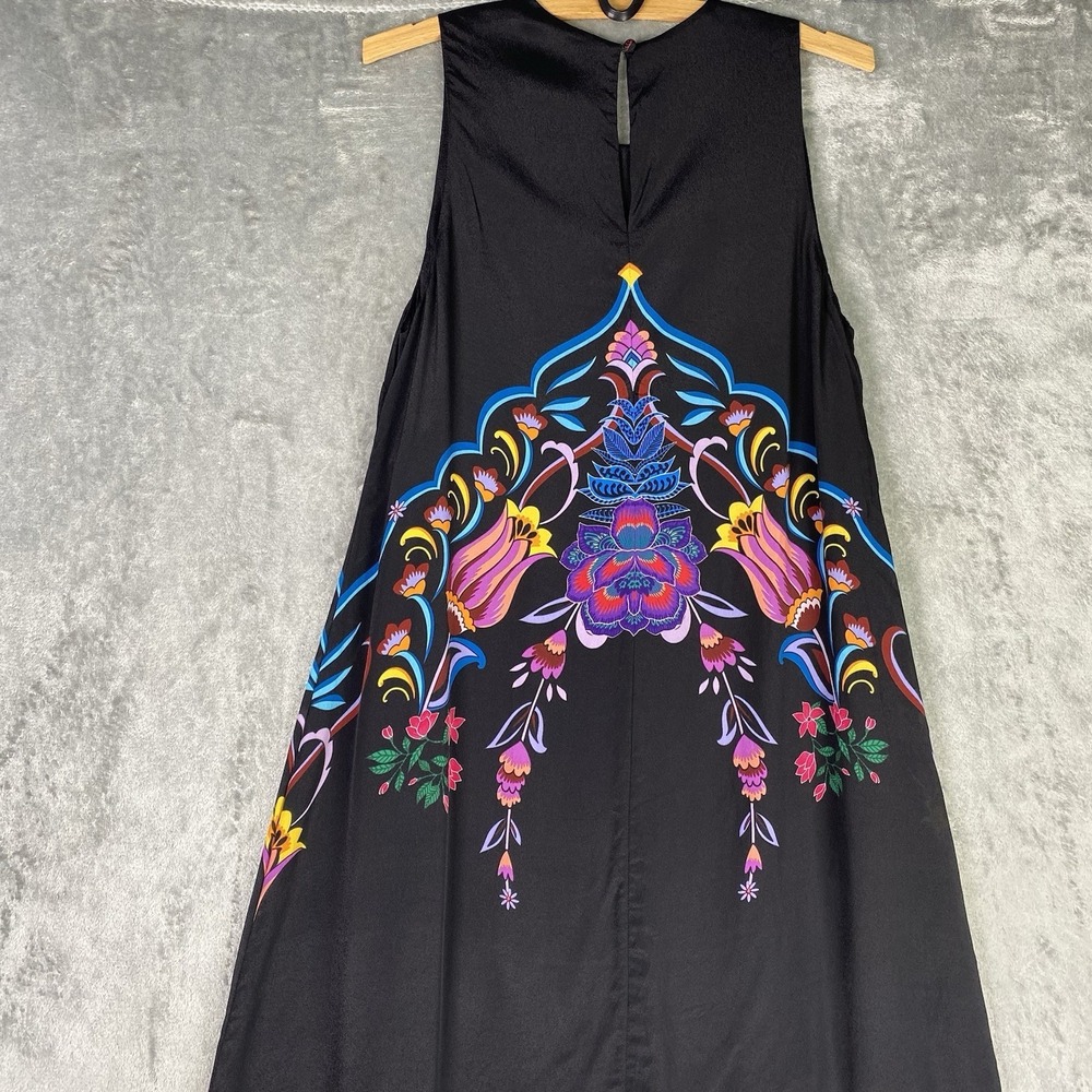 Johnny Was Jade Dress Womens Sz S Tatianna Maxi Etta's Garden Silk Floral Slip - Picture 10 of 13